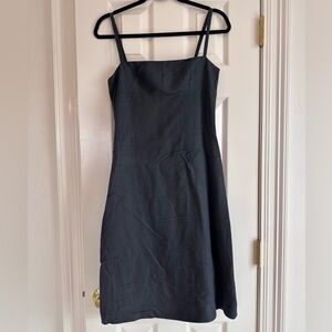 Agnes B. Paris Navy Linen Knee Length Dress Size 2 - in perfect condition
